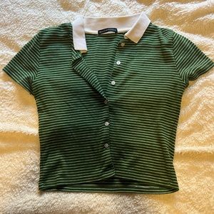 Brandy Melville collared crop top